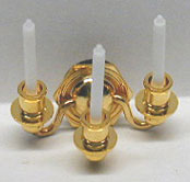 Dollhouse Miniature 3 Candle Wall Sconce